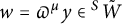 w equals pi Superscript mu Baseline y element of Superscript upper S Baseline upper W overtilde