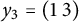 y 3 equals left parenthesis 1 3 right parenthesis