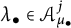 lamda Subscript bullet Baseline element of upper A Subscript mu Sub Subscript bullet Superscript j