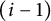 left parenthesis i minus 1 right parenthesis