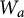 upper W Subscript a