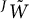 Superscript upper J Baseline upper W overtilde