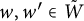 w comma w prime element of upper W overtilde