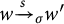 w backslash xrightarrow s Subscript sigma Baseline w prime