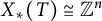 upper X Subscript asterisk Baseline left parenthesis upper T right parenthesis approximately equals upper Z Superscript n