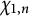 chi Subscript 1 comma n
