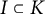 upper I subset of upper K