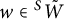 w element of Superscript upper S Baseline upper W overtilde