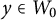 y element of upper W 0