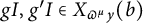 g upper I comma g prime upper I element of upper X Subscript pi Sub Superscript mu Subscript y Baseline left parenthesis b right parenthesis