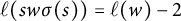 script l left parenthesis s w sigma left parenthesis s right parenthesis right parenthesis equals script l left parenthesis w right parenthesis minus 2