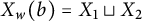 upper X Subscript w Baseline left parenthesis b right parenthesis equals upper X 1 square cup upper X 2