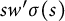 s w prime sigma left parenthesis s right parenthesis