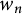 w Subscript n