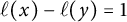 script l left parenthesis x right parenthesis minus script l left parenthesis y right parenthesis equals 1