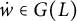 ̇ w element of upper G left parenthesis upper L right parenthesis
