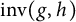 i n v left parenthesis g comma h right parenthesis