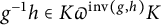 g Superscript negative 1 Baseline h element of upper K pi Superscript i n v left parenthesis g comma h right parenthesis Baseline upper K