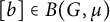 b element of upper B left parenthesis upper G comma mu right parenthesis