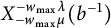 upper X Subscript minus w Sub Subscript max Subscript mu Superscript minus w Super Subscript max Superscript lamda Baseline left parenthesis b Superscript negative 1 Baseline right parenthesis