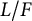 upper L divided by upper F