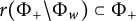 r left parenthesis upper Phi Subscript plus Baseline divided by upper Phi Subscript w Baseline right parenthesis subset of upper Phi Subscript plus