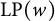 backslash operatorname upper L upper P left parenthesis w right parenthesis