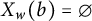 upper X Subscript w Baseline left parenthesis b right parenthesis equals backslash emptyset