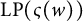 backslash operatorname upper L upper P left parenthesis final sigma left parenthesis w right parenthesis right parenthesis