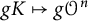 g upper K right arrow from bar g upper O Superscript n