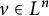 v element of upper L Superscript n