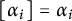 alpha Subscript i Baseline equals alpha Subscript i