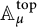 upper A Subscript mu Superscript t o p