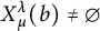upper X Subscript mu Superscript lamda Baseline left parenthesis b right parenthesis not equals backslash emptyset