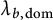 lamda Subscript b comma backslash operatorname d o m