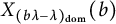 upper X Subscript left parenthesis b lamda minus lamda right parenthesis Sub Subscript backslash operatorname d o m Baseline left parenthesis b right parenthesis