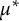 mu Superscript asterisk