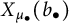 upper X Subscript mu Sub Subscript bullet Baseline left parenthesis b Subscript bullet Baseline right parenthesis