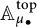 upper A Subscript mu Sub Subscript bullet Superscript t o p