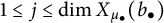 1 less than or equals j less than or equals backslash dimension upper X Subscript mu Sub Subscript bullet Baseline left parenthesis b Subscript bullet Baseline right parenthesis