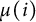 mu left parenthesis i right parenthesis