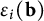 epsilon Subscript i Baseline left parenthesis bold b right parenthesis