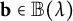 bold b element of double struck upper B left parenthesis lamda right parenthesis