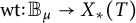 backslash operatorname w t colon upper B Subscript mu Baseline right arrow upper X Subscript asterisk Baseline left parenthesis upper T right parenthesis