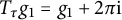upper T Subscript tau Baseline g 1 equals g 1 plus 2 pi normal i