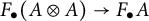 upper F Subscript bullet Baseline left parenthesis upper A circled times upper A right parenthesis right arrow upper F Subscript bullet Baseline upper A