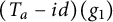 left parenthesis upper T Subscript a Baseline minus i d right parenthesis left parenthesis g 1 right parenthesis