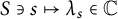 upper S contains as member s right arrow from bar lamda Subscript s Baseline element of double struck upper C