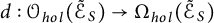 d colon script upper O Subscript h o l Baseline left parenthesis script upper E Subscript upper S Baseline overtilde right parenthesis right arrow upper Omega Subscript h o l Baseline left parenthesis script upper E Subscript upper S Baseline overtilde right parenthesis