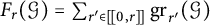 upper F Subscript r Baseline left parenthesis script upper G right parenthesis equals sigma summation Underscript r prime element of backslash exclamation mark 0 comma r right bracket backslash exclamation mark right bracket Endscripts g r Subscript r prime Baseline left parenthesis script upper G right parenthesis
